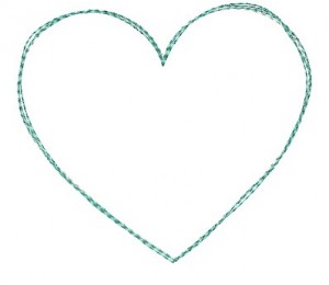 Stickdatei - Doodle Rahmen Herz